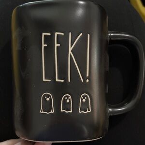 Rae Dunn Black 'EEK!' Halloween Mug
